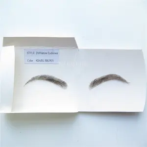 Hand Made PU/Lace Black False Eyebrow with Human Hair