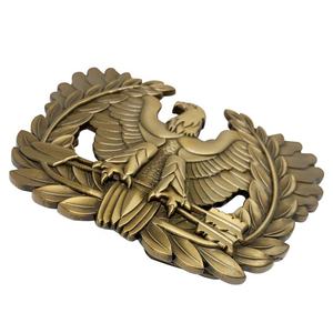 تصميم حرف يدوية معدنية سبائك الزنك يموت الصب العتيقة الذهب الغربي دبوس 3D النسر حزام مشبك للرجال - Product Image 4