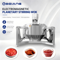 Commerciële planetaire mixer met elektrische verwarming, kookketel, automatische voedselmixer en -koker voor jam en saus