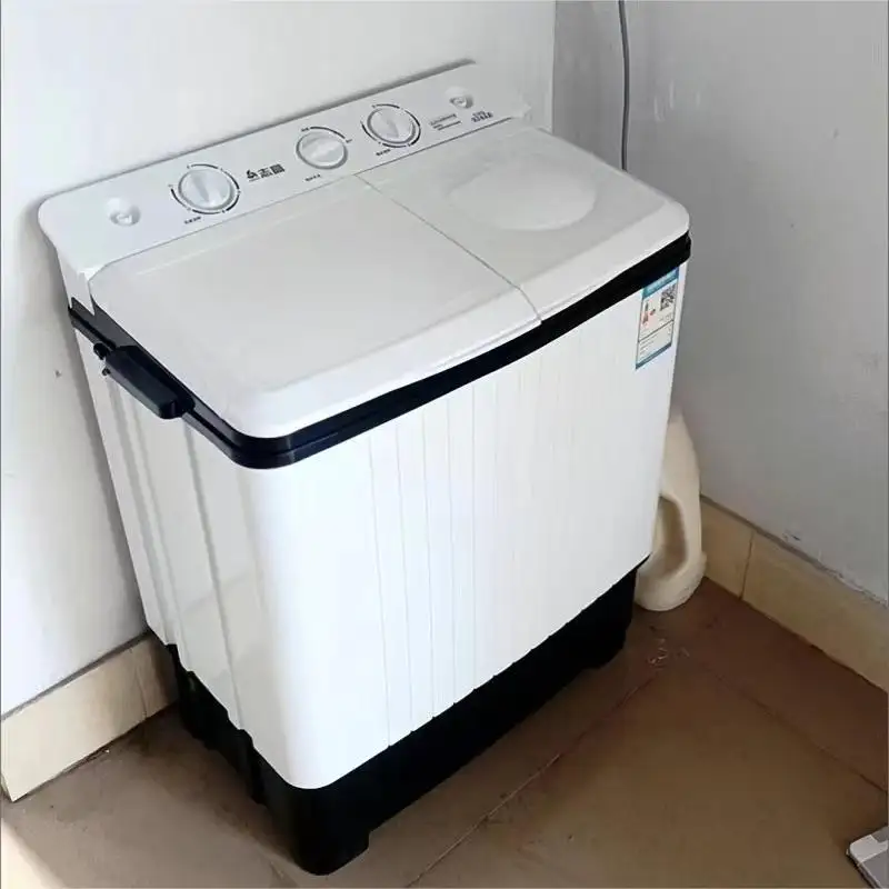 7kg 7.5kg household semi-automatic double barrel washing machine washer and dryer small plastic bucket washing drying