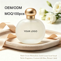 Parfum personnalisé haut de gamme avec logo, marque privée, senteur boisée musquée, flacon mat nude pour l'image de marque de boutique de luxe