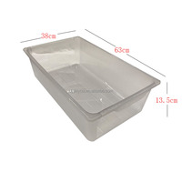 Baignoire transparente en PP avec boule python, boîte d'élevage de reptiles, plateau de support de serpent 63x38x13.5cm, bassin de serpent, nouvelle collection