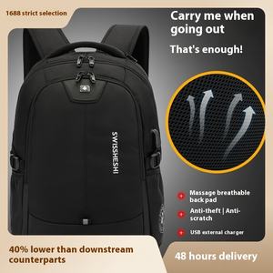 HESHI Водонепроницаемый Большой Вместительный Оксфордский рюкзак для мужчин и старшеклассников с полиэфирной подкладкой для ножа и ноутбука - Product Image 4