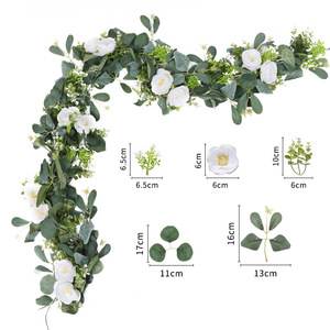 Guirlande d'eucalyptus artificielle facile à obtenir, 100-200 cm, décoration de mariage, décoration de la maison, accessoires de photographie en extérieur - Product Image 1