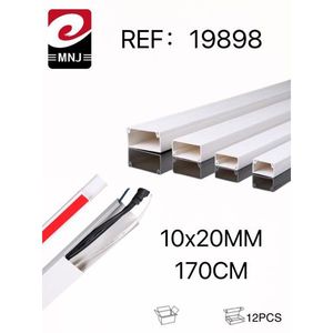 Barquette de rangement adhésive détachable en plastique 10x20 pour la gestion des câbles et des accessoires - Product Image 1