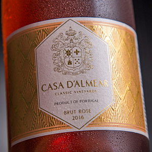 Bán buôn tùy chỉnh tự dính sang trọng tư nhân kết cấu giấy tại chỗ UV lớn lên dập nổi lá vàng Nhãn dán nhãn rượu vang cho chai - Product Image 5