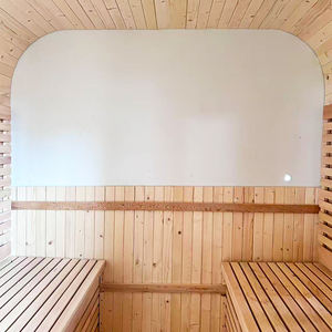 غرفة ساونا خشبية خارجية مكعبة الشكل بالأشعة تحت الحمراء البعيدة <span class=keywords><strong>2026</strong></span>، مصنوعة من خشب الأرز الأحمر، للاستخدام المنزلي اليومي والاسترخاء - Product Image 4