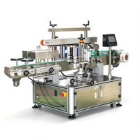 Machine d'étiquetage automatique électrique à double/simple face haute productivité pour bouteilles et boîtes en plastique/verre