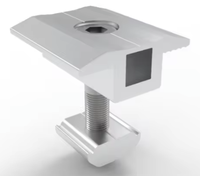 Composants de montage solaire : Rail en aluminium, accessoires PV, pince intermédiaire pour panneau solaire, pince d'extrémité, pince de liaison de rail, pince de fixation, surface anodisée
