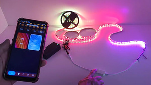 جهاز تحكم صغير بالواي فاي الرقمية RGB IC LED, 5 فولت ، USB ، 12 فولت ، تيار مستمر ، App ، موسيقى ، تحكم صوتي ، ل WS2812B ، WS2811 ، شريط LED ، وحدة أضواء النيون - Product Image 5