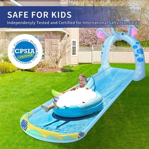 Slip and <b>Slide</b> Lawn Water Toy with Sprinkler, 16ft Water <b>Slide</b> for Kids' Backyard, Spraying Inflatable Water <b>Slide</b> Backyard for - Product Image 2