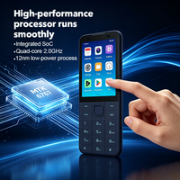 Negro 4GB + 64GB Smartphones MTK 6761 TIQ MINI M5S Pantalla táctil Botón del teléfono Teléfono Android