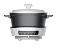 Vente chaude, marmite électrique multifonctionnelle pour usage domestique et hôtelier, 1000W, contrôle de la température, revêtement antiadhésif
