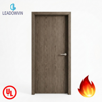 UL Listed 90 Min Architectural Wood Fire Door Solid Mineral Core Timber Entry Door Hotel Interior Security Door
