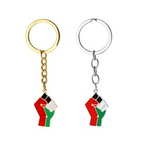 Llavero de moda con mapa y bandera de Palestina, mosquetón de aleación de zinc con esmalte suave, modelo de herramienta multimetálica 3D simulada (llave inglesa y hacha)