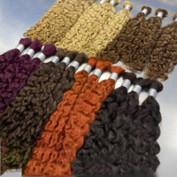 Vente en gros Blond miel Paquets de cheveux humains en vrac Vendeur de cheveux humains bruts Deep Wave en vrac Trame de cheveux tressés non traités pour femme