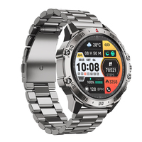 Reloj Inteligente Deportivo para Hombre T57, Monitoreo de Salud, Pantalla AMOLED de 1.43 Pulgadas, Llamadas Bluetooth, Resistente al Agua IP68, Botón Giratorio