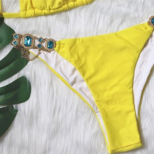 Nouveau Ensemble 2 Pièces Halter 2026 avec Chaîne Diamantée en Cristal – <span class=keywords><strong>Bikini</strong></span> Sexy - Product Image 5