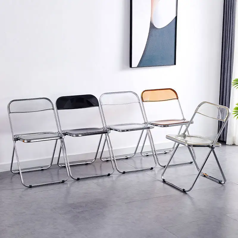 Sedie pieghevoli di nuova moda sedia industriale in metallo vinylfritz fritz sedia da ufficio in metallo nero con verniciatura a polvere in metallo nero