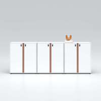 Armoire basse moderne en panneau écologique de qualité E1, double refroidissement, serrure à code, hauteur réglable, finition mélamine résistante à l'usure, anti-rouille