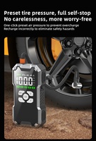 Nouveau compresseur d'air portable ABS 10000 mAh avec manomètre numérique pour gonfleur de pneus, démarreur de secours et machine tout-en-un