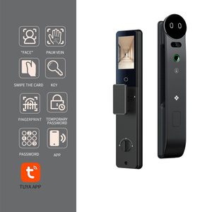 Videoportero Inteligente <span class=keywords><strong>Enrique</strong></span> Tuya con Cerradura Biométrica, Reconocimiento de Huella Dactilar y Facial, para Puertas de Madera, Almacenamiento de Datos en la Nube, Aluminio - Product Image 1