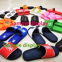 Claquettes de luxe personnalisées, sandales de marque pour les vacances, logo unisexe, OEM, noir et blanc, imprimées, chaussures de plage