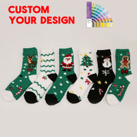 Chaussettes en tricot douces et moelleuses pour femmes, personnalisées OEM, écologiques, antibactériennes, respirantes, chaudes, pour l'hiver, usage quotidien, Noël