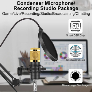 Livestream Studio Dual <b>Microphone</b> Kit Sound Card Voice Recorder Podcast Equipment Kit Noise Ancelling Microfone - Product Image 2