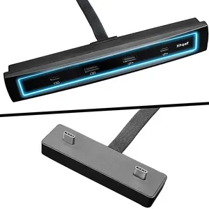 For Tesla Model Y/3 USB Hub Port Adapter, Data Hub Compatible Docking Station of Center Console,Smart Sensor 4 in 1 USB Hub