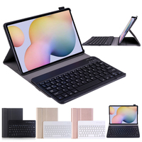 Casing Keyboard nirkabel USB Rusia Spanyol Inggris Arab BT baru untuk Samsung Galaxy Tab S6 Lite 10.4 P610 P615