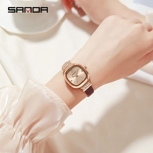 Sanda 7052 Minimalist <b>Small</b> Square Candy Ladies Quartz Watch Elegant Waterproof Versatile Light Luxury Wristwatch - Product Image 6
