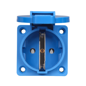 Nante <span class=keywords><strong>IP44</strong></span> 16A 220-240V công nghiệp Châu Âu ổ cắm 2P 2pin nylon màu xanh duy nhất giai đoạn 2 AC cửa hàng dân cư/đa năng cắm - Product Image 2