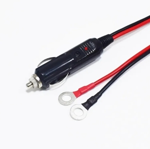 Nuovo accendisigari 16AWG maschio a 8.4mm O-Ring terminale E-legno per auto caricabatterie 12V 15A fusibile per auto cavo di alimentazione per ponticello Inverter - Product Image 3