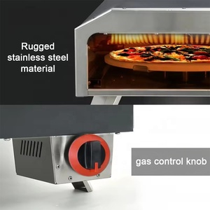 Precio al por mayor Horno de gas de una sola cubierta Tostadoras de acero inoxidable Hornos de pizza para restaurantes - Product Image 6