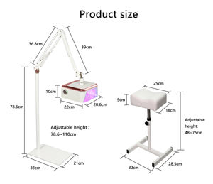 Vente en gros 54W <span class=keywords><strong>lampe</strong></span> à ongles <span class=keywords><strong>rechargeable</strong></span> pour les pieds 360 ° librement réglable direction hauteur support et tabourets pour les salons à domicile - Product Image 6