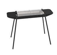 Barbecue moderne en acier inoxydable, pliable et portable, au charbon de bois, avec hauteur réglable pour le camping et l'utilisation en jardin