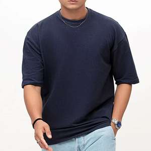 Nouveaux T-shirts Homme Oversize Tendance Épaules Tombantes Col Rond Manches Courtes 100% Coton Grande Taille Personnalisé Anti-Rétrécissement 220g - Product Image 5