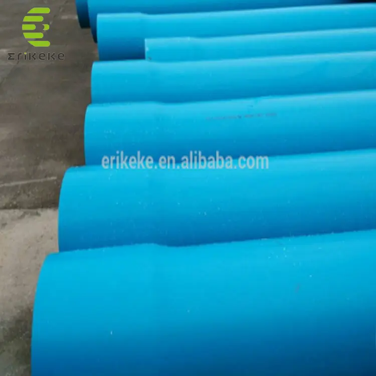 Tuyau d'eau en plastique, construction de grand diamètre, tuyau d'eau en plastique bleu