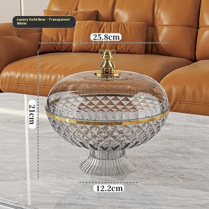 Gros Grands plateaux de fruits pour la table basse de salon à la maison, bol de fruits luxueux pour exposer des bonbons et des collations. - Product Image 6