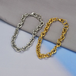 Wholesale Stainless Steel <b>Chains</b> Jewelry O Shape Rolo Cable <b>Chain</b> <b>Bracelet</b> Fo <b>Men</b> - Product Image 2