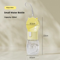 Botella de agua de plástico ecológica para perros, bebedero portátil impermeable IPX5 para mascotas al aire libre para cachorros, sólido redondeado