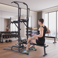 CHENGMO SPORTS Gimnasio Fitness Multifuncional Pull Up Power Tower Station alta calidad Chin Up Station Dip Stand con prensa de banco