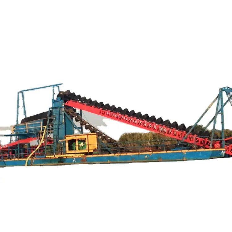 Gold Panning China Bucket Chain dredger gold Mining Ship/diamond gold dredge machine