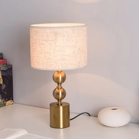 Veilleuses design modernes, couverture en tissu métallique, chambre à coucher, hôtel, lampe de table LED de chevet pour salle de lecture