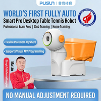 Robot de Tenis de Mesa PUSUN DORA SMART PRO con Tracción en las 3 Ruedas, Programación por Aplicación, Control por Voz, Sistema de Reciclaje Automático, Entrenamiento Profesional