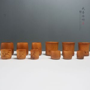 Bamboo Cups Small Traditional Reusable Tableware For Tea Wine Hot Pot Noodle Shop Custom Made - Product Image 3