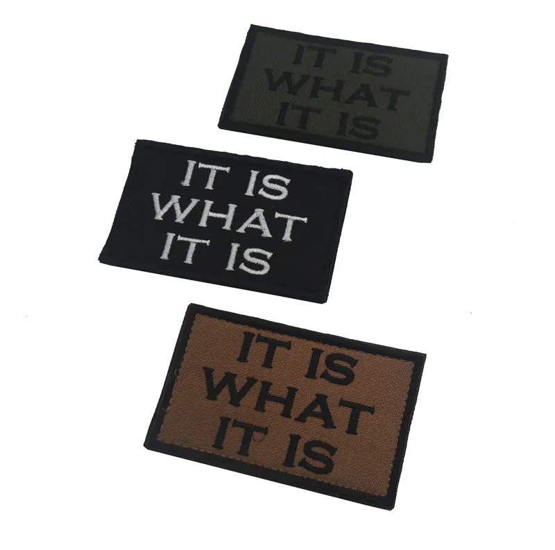 IT IS WHAT IT IS Funny Patter Customized Letter Embroidery Handmade Applique Patch