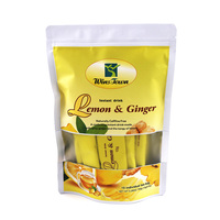 Winstown Thé au gingembre et au citron avec miel et riche en vitamine C 10g * 15 Sachets/sachet