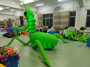 Màu xanh lá cây bơm hơi khổng lồ Locust Inflatable châu chấu bóng động vật để bán - Product Image 4